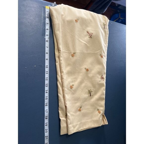 Linen Blend Cropped Pants Tropical Embroidery Siz 10 Elastic Alfred Dunner - Picture 4 of 11